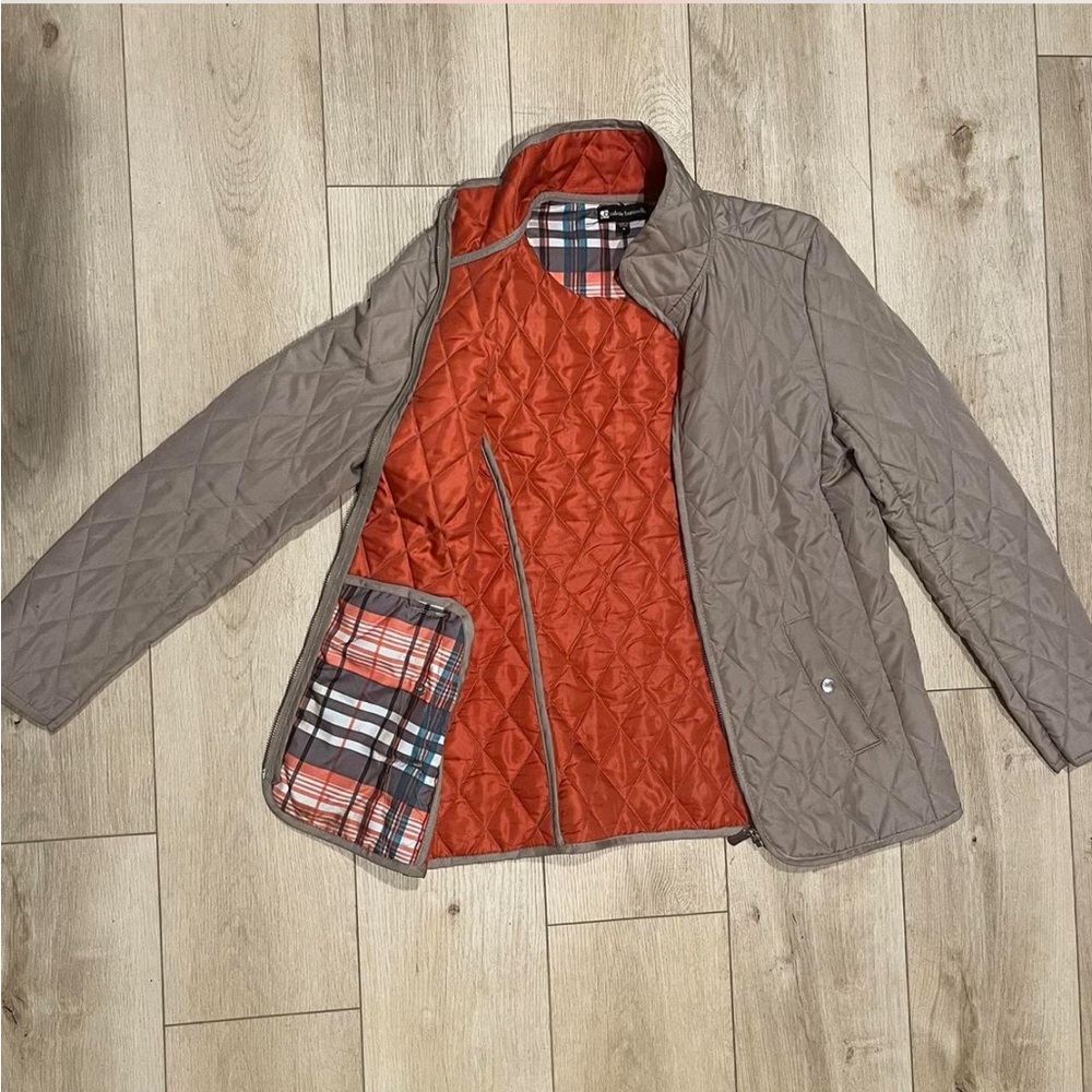 Valerie Bertinelli quilted, Camel Color Outdoor Jacket